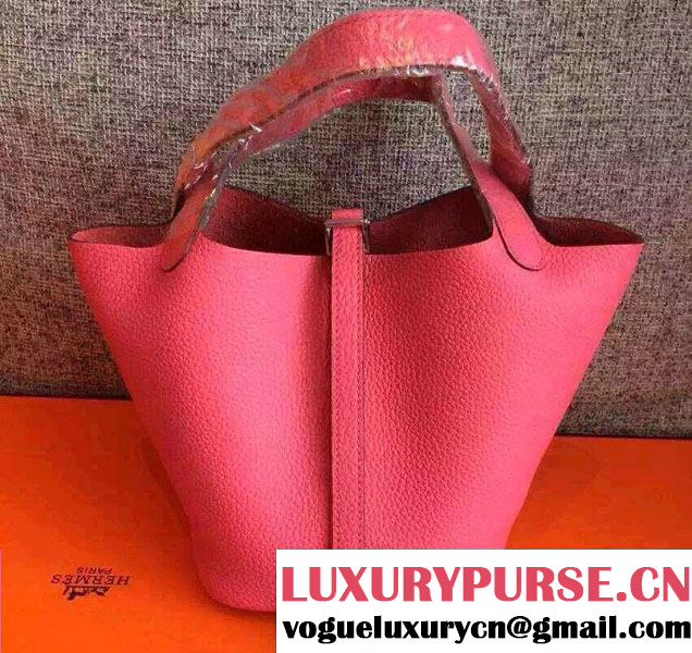 Hermes Original Togo Leather Picotin Lock PM/MM Bag Fuchsia