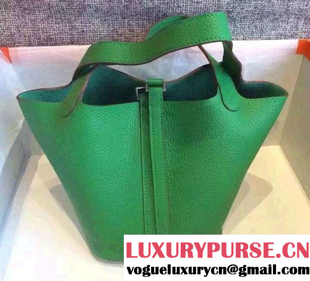 Hermes Original Togo Leather Picotin Lock PM/MM Bag Green