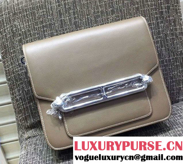 Hermes Original Epsom Leather Roulis Bag Etoupe 2016