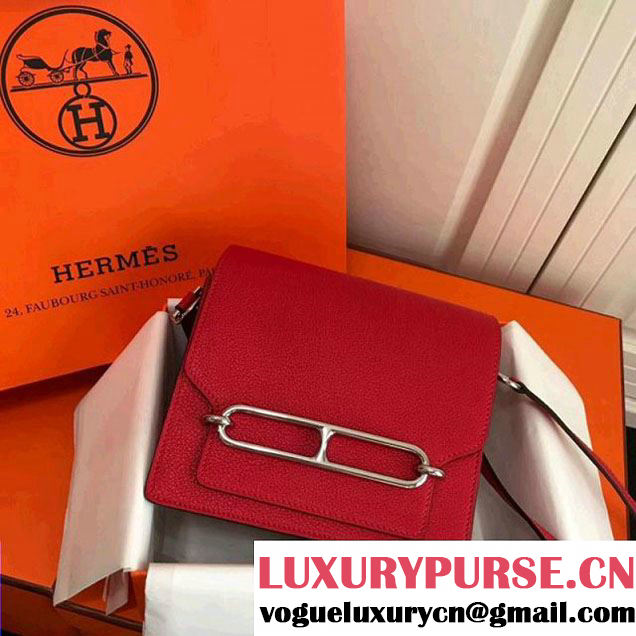 Hermes Sac Roulis Togo Leather Bag Red 2017 (FL-7122252 )