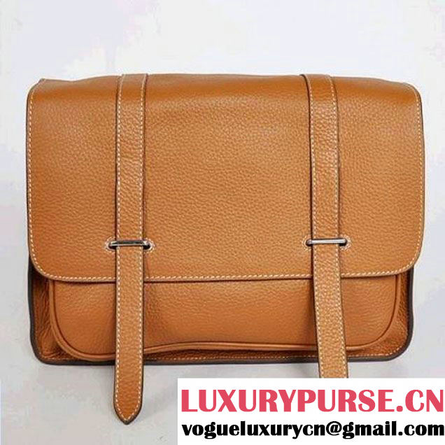 Hermes Steve 32CM Mens Bag Clemence Camel