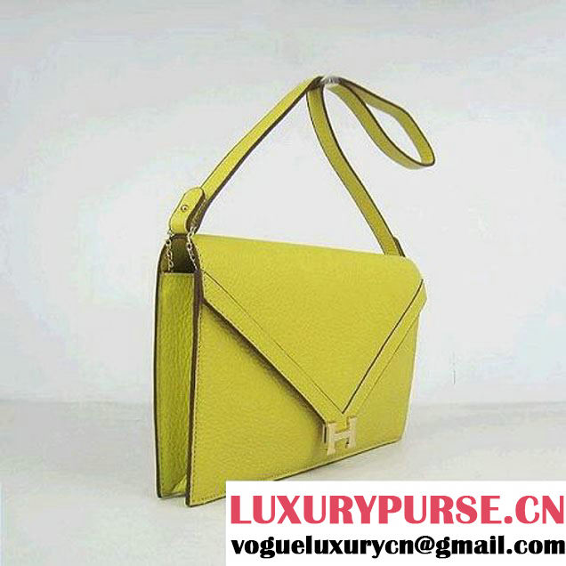 Hermes Lemon Shoulder Bags with Gold Hardware H021