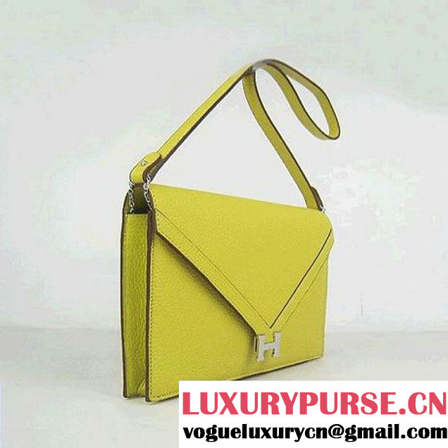 Hermes Lemon Shoulder Bags with Silver Hardware H021