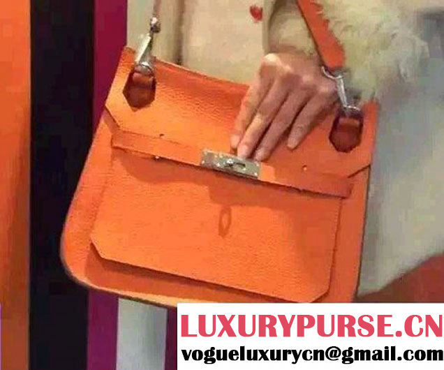 Hermes Original Togo Leather Jypsiere 28cm/34cm Shoulder Bag Orange