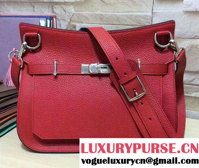 Hermes Original Togo Leather Jypsiere 28cm/34cm Shoulder Bag Red