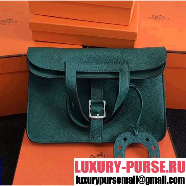 Hermes Halzan Togo Calfskin Leather Bag In Green (FL-7122351 )