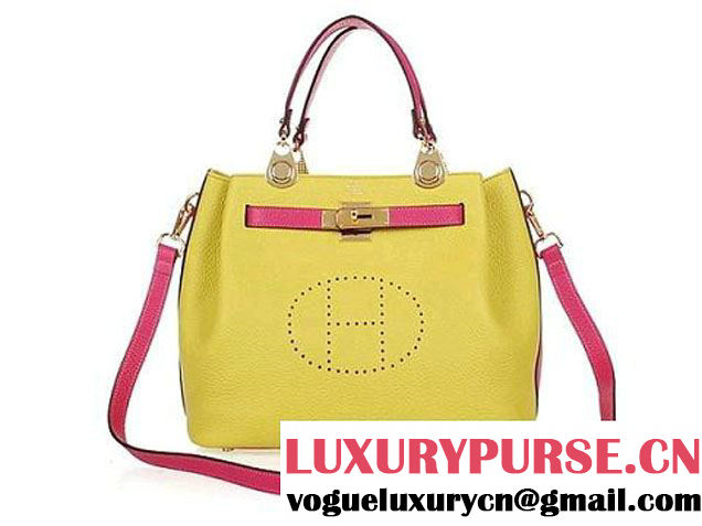 Hermes Mini So Kelly 33CM Bag H1080 Lemon