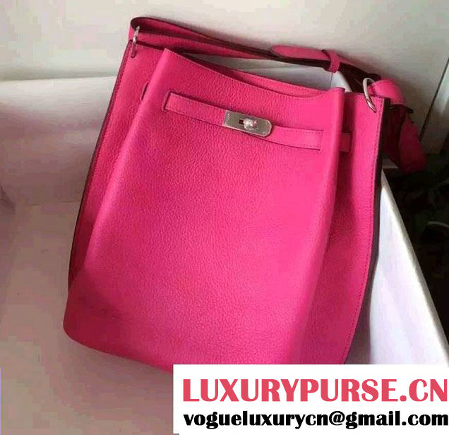 Hermes Original Togo Leather So Kelly 26cm Bag Fushia