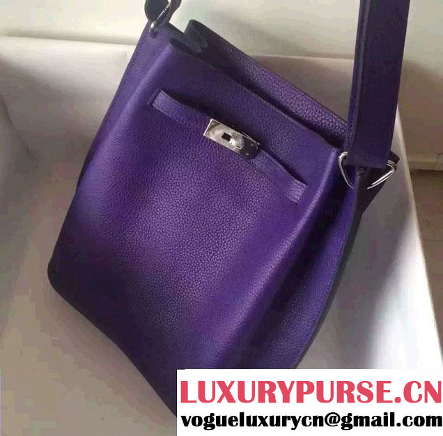 Hermes Original Togo Leather So Kelly 26cm Bag Purple