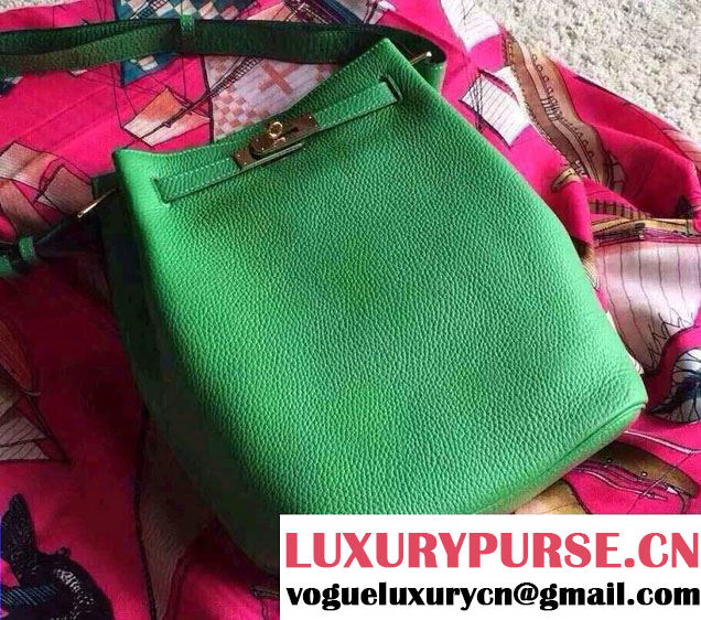 Hermes Original Togo Leather So Kelly 22cm Bag Green