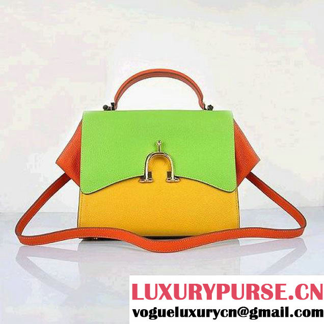 Hermes Stirrup Mini Top Handle Bag Yellow&Green&Orange - $269.00