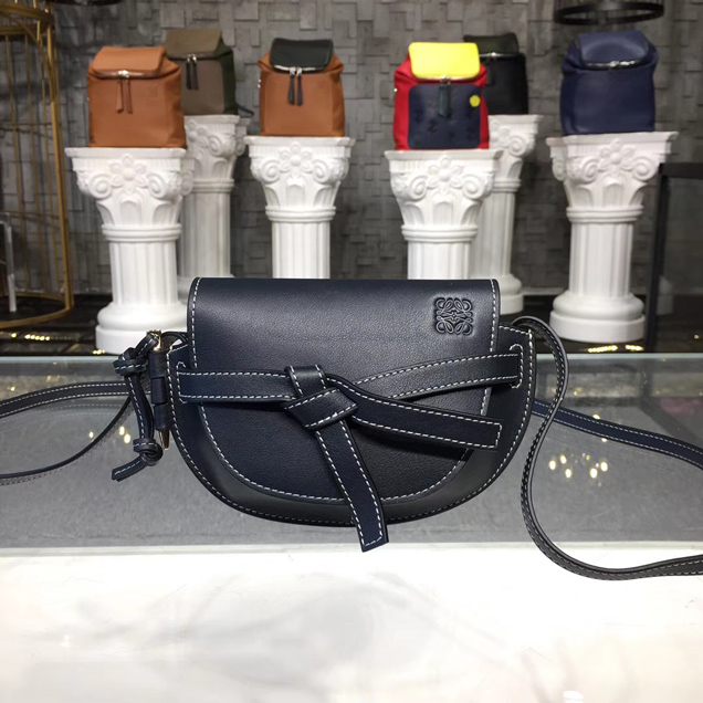 Loewe Original Calfskin Mini Gate Bag Midnight Blue