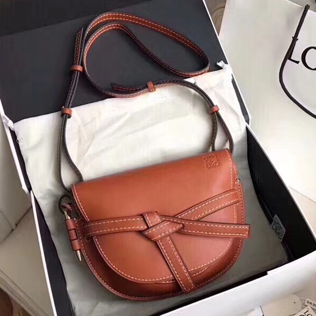 Loewe Original Calfskin Gate Small Bag Rust