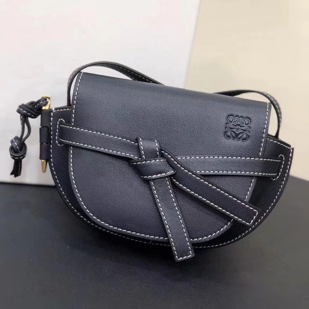 Loewe Original Calfskin Gate Small Bag Midnight Blue