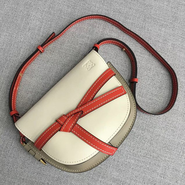 Loewe Original Calfskin Gate Bag White