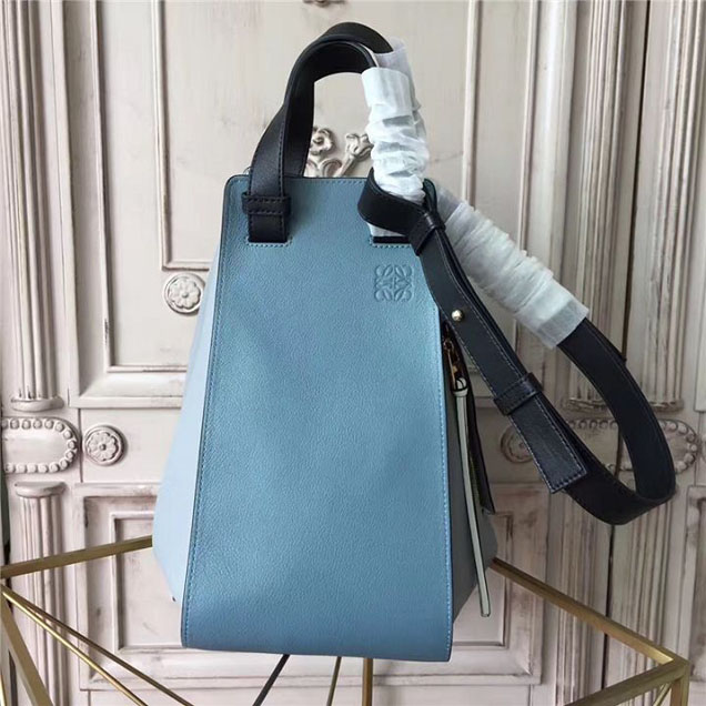 Loewe Hammock Satchel Bag 30cm Calfskin Leather Fall Winter 2017 Collection Light Blue