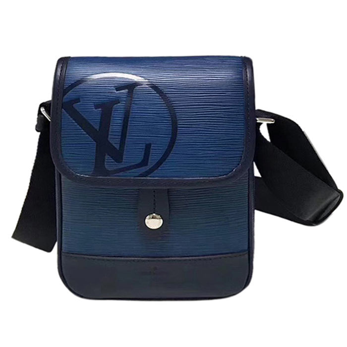 Louis Vuitton Men's Messenger Bag in Epi Leather M53497 Blue Azur 2017