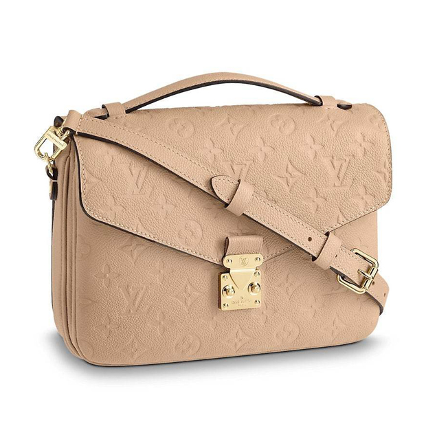 Louis Vuitton Pochette Metis 25cm Bag Monogram Empreinte Canvas Spring Summer 2018 Collection M44245 Papyrus