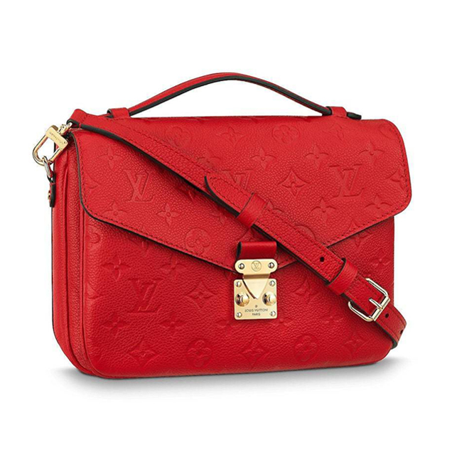 Louis Vuitton Pochette Metis 25cm Bag Monogram Empreinte Canvas Spring Summer 2018 Collection M41488 Cerise