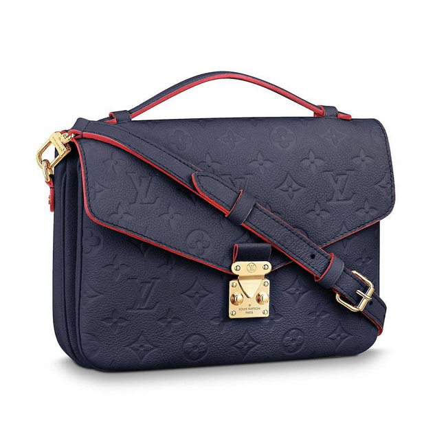 Louis Vuitton Pochette Metis 25cm Bag Monogram Empreinte Canvas Spring Summer 2018 Collection M44071 Marine Rouge