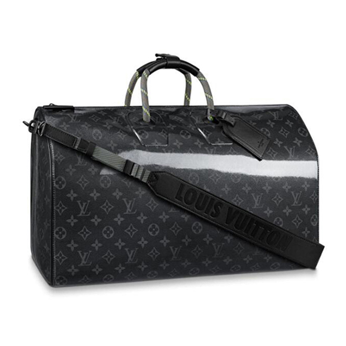 Louis Vuitton Monogram Eclipse Glaze Keepall Bandouliere 50 M43901