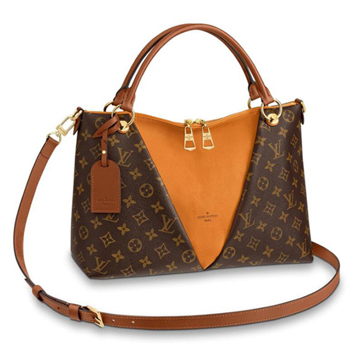 Louis Vuitton V Tote MM M43951 Monogram Canvas Safran