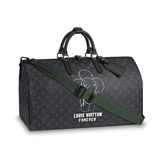 Louis Vuitton Monogram Eclipse Canvas Keepall Bandouliere 50 M43683