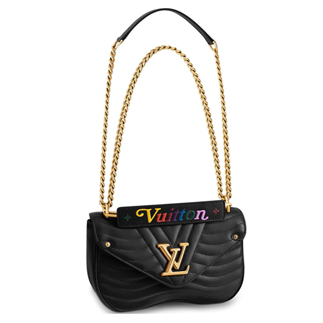 Louis Vuitton New Wave Chain Bag MM Quilted Calfskin Leather Fall Winter 2018 Collection M51498 Deep Black Noir