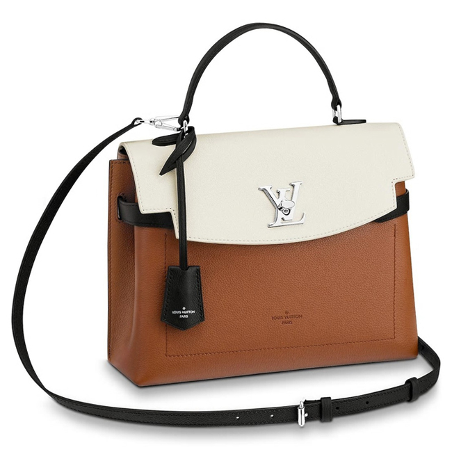 Louis Vuitton Lockme Ever M52360 Soft Calfskin Caramel Creme Black