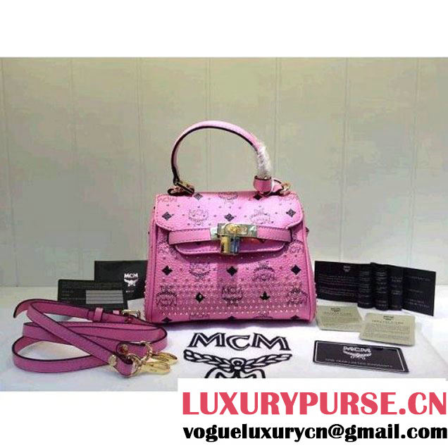 MCM Mini Kelly Bag With Studs Pink (3B031-4042808 )