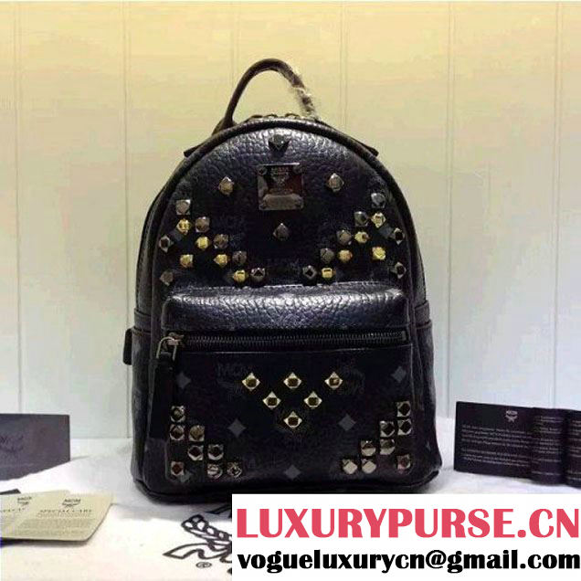 MCM Mini Stark Backpack with M Studs Black (3B031-6101236 )