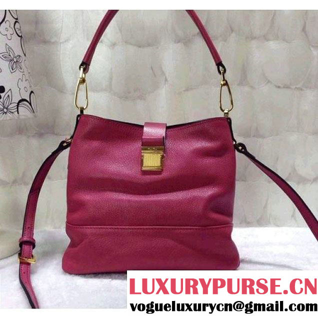 Miu Miu Leather Hobo Bag Rosy 2015 (1B030-2871 )