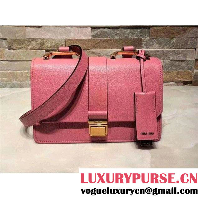 Miu Miu Calfskin Organ Shoulder Bag Pink 2015 (1A034-2681 )