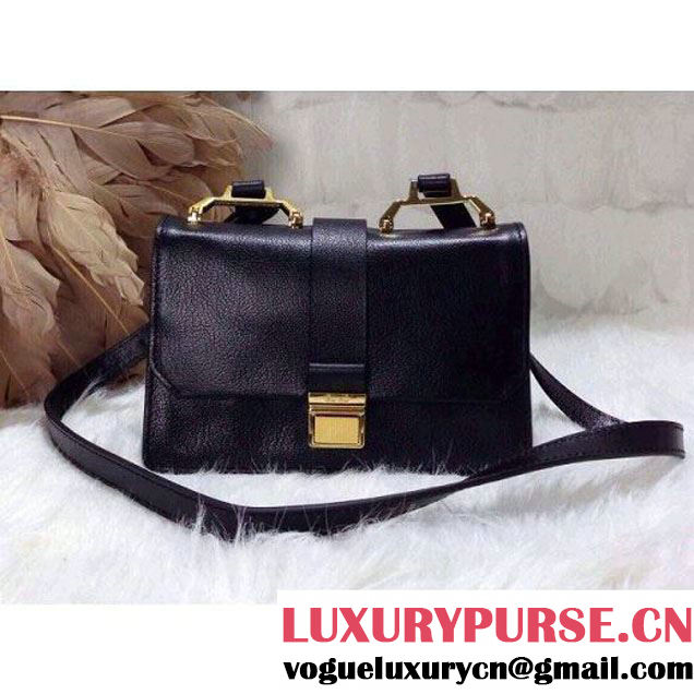 Miu Miu Calfskin Organ Shoulder Bag Black 2015 (1B030-2684 )