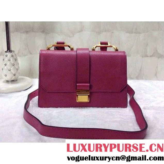 Miu Miu Calfskin Organ Shoulder Bag Fushia 2015 (1B030-2687 )