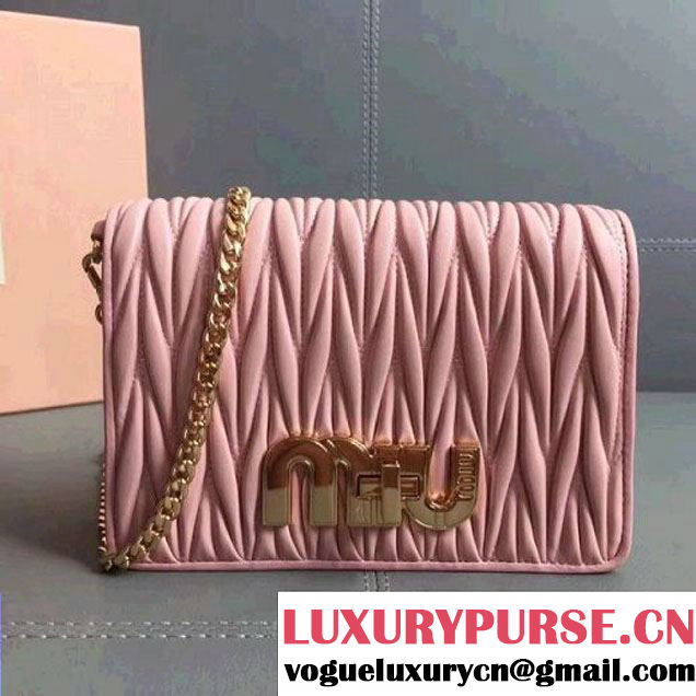 Miu Miu Clutch Bag With Miu Miu Logo Turn-Lock Clasp Pink 2017 (JD-7091230 )