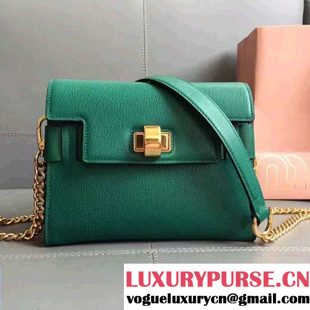 Miu Miu Goatskin Shoulder Bag 5BD059 Green 2017 (JD-7072817 )