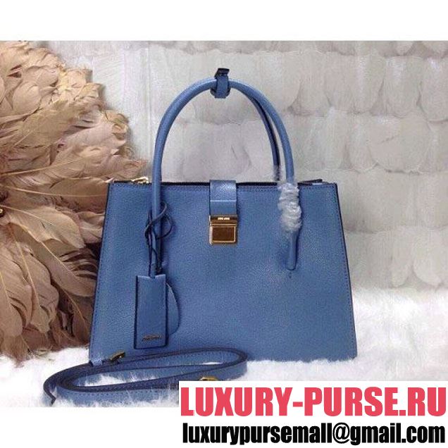 Miu Miu Blue Goat Veins Calfskin (RN1108) Small Tote 2015 (MM-041112 )