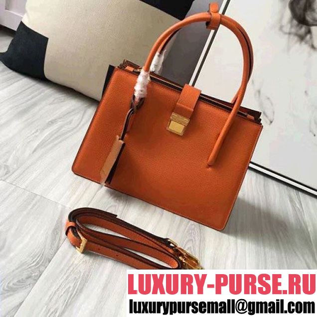 Miu Miu Madras Goat Leather Tote Bag 5BA104 Orange/Brown 2016 (JD-6112237 )