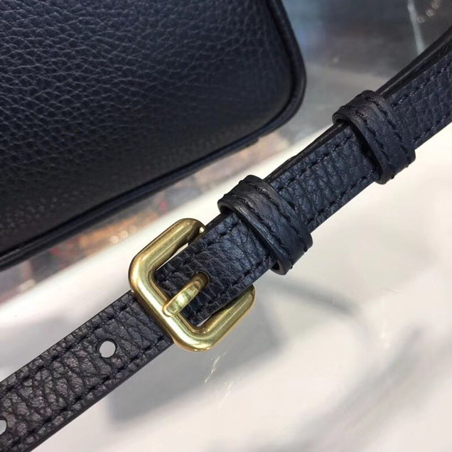 Prada Saffiano Mini Zip Crossbody Bag 1BH082 Calfskin Leather Spring Summer 2018 Collection Black