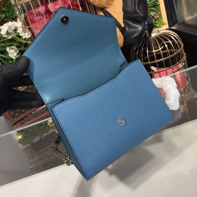 Prada Monochrome Saffiano Bag 1BD127 Calfskin Leather Spring Summer 2018 Collection Blue