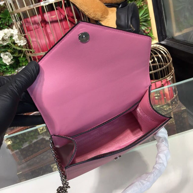 Prada Monochrome Saffiano Bag 1BD127 Calfskin Leather Spring Summer 2018 Collection Pink