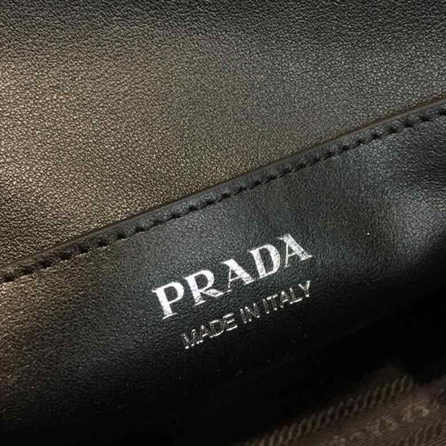 Prada Monochrome Saffiano Bag 1BD127 Calfskin Leather Spring Summer 2018 Collection Black