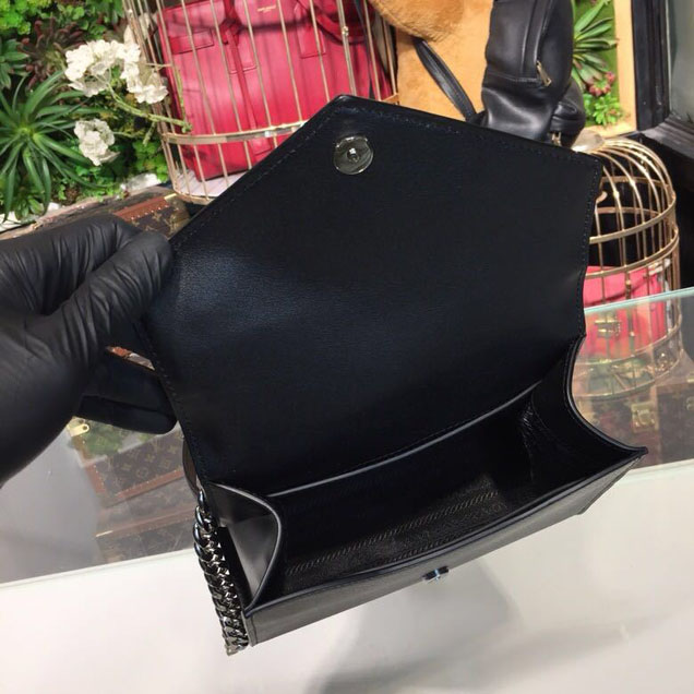 Prada Monochrome Saffiano Bag 1BD127 Calfskin Leather Spring Summer 2018 Collection Black