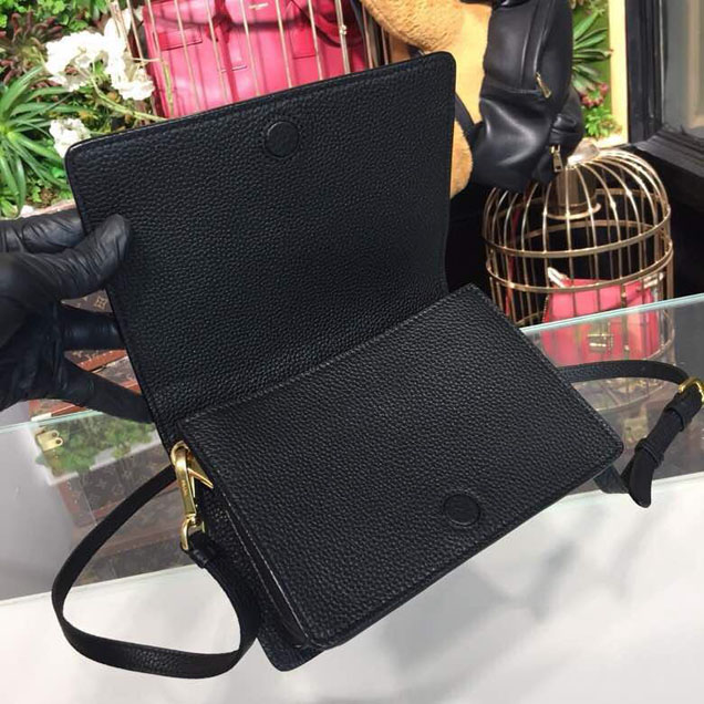 Prada Daino Shoulder Bag 20cm 1BD102 Calfskin Leather Spring Summer 2018 Collection Black