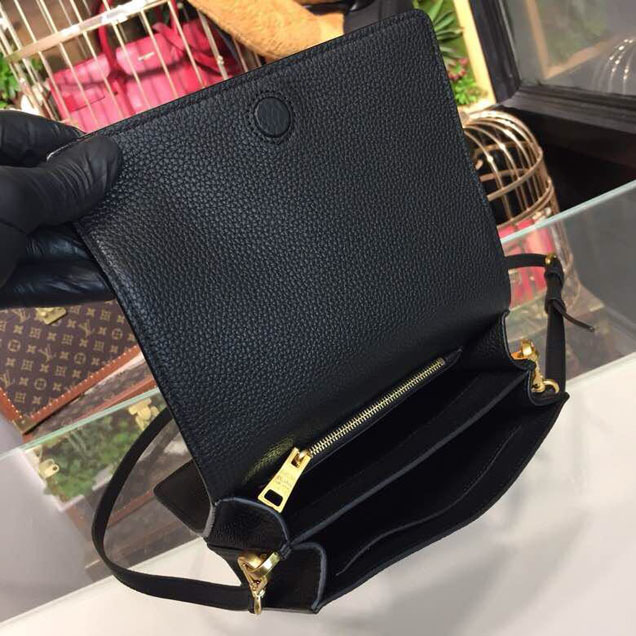 Prada Daino Shoulder Bag 20cm 1BD102 Calfskin Leather Spring Summer 2018 Collection Black
