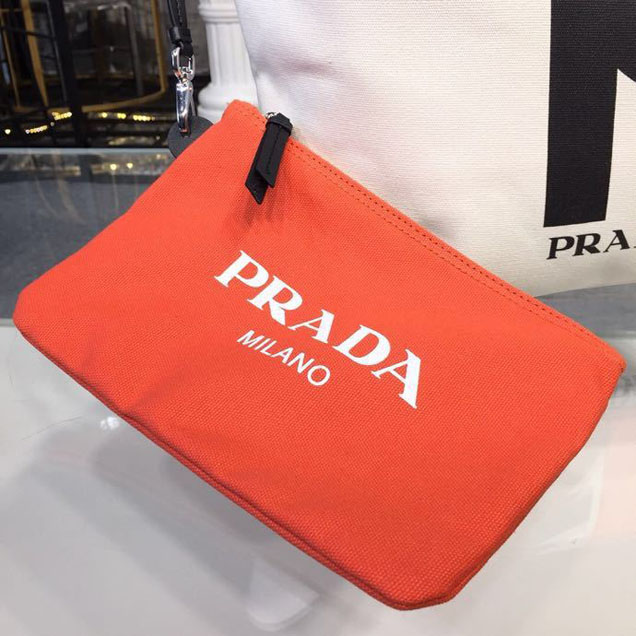 Prada Canvas Prada Logo Tote Bag 42cm 1BG220 Canvas Spring Summer 2018 Collection White