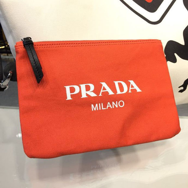 Prada Canvas Monkey Tote Bag 42cm 1BG220 Canvas Spring Summer 2018 Collection White