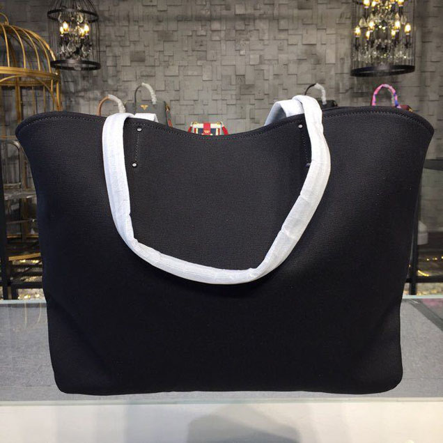 Prada Canvas Prada Logo Tote Bag 42cm 1BG220 Canvas Spring Summer 2018 Collection Black