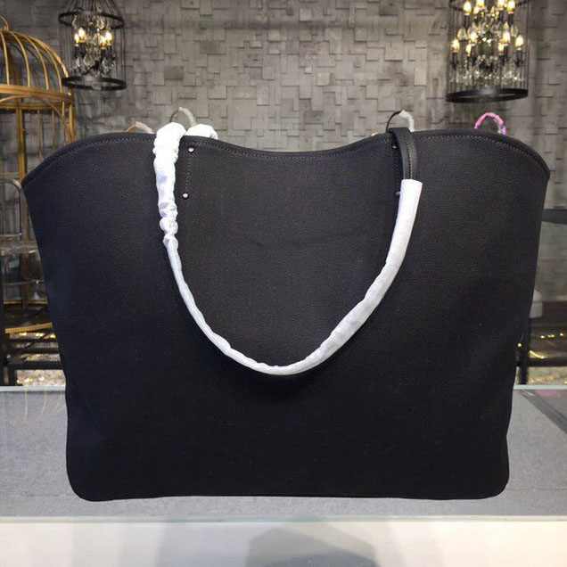 Prada Canvas Bananas Tote Bag 42cm 1BG220 Canvas Spring Summer 2018 Collection Black